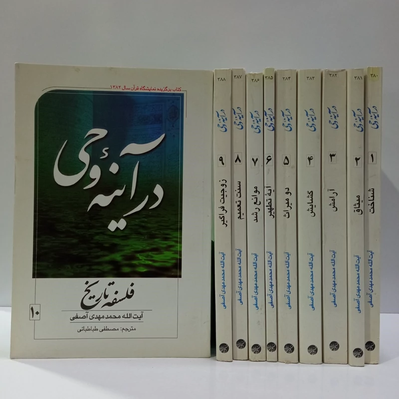 در آینه وحی  10جلدی نویسنده آیت الله محمد مهدی آصفی  ترجمه سید محمد حسین نواب ، حسین خادمی