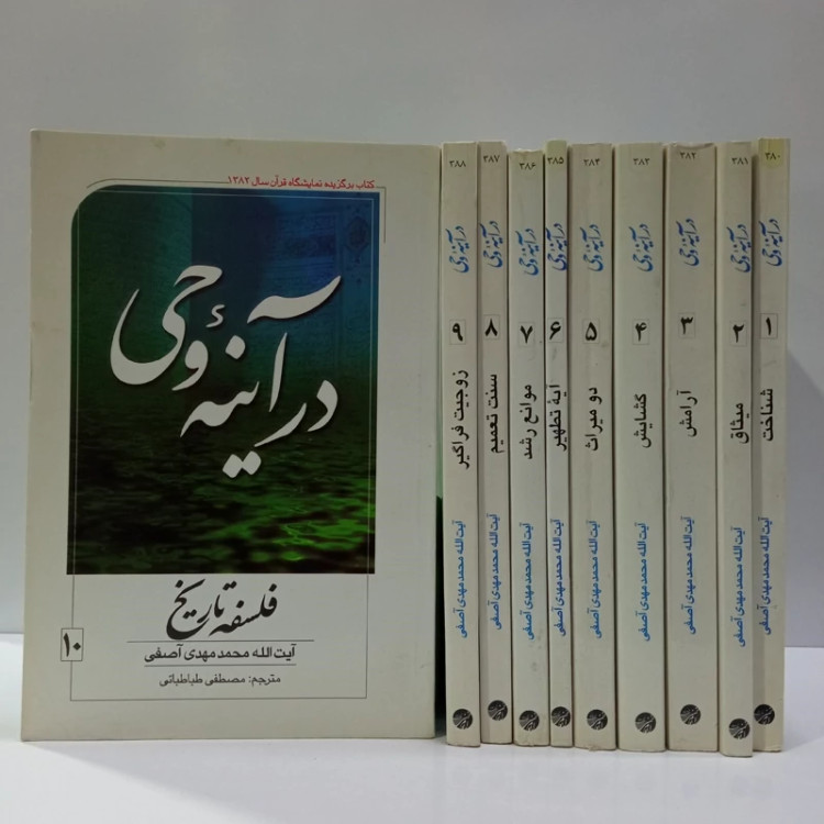 در آینه وحی 10جلدی نویسنده آیت الله محمد مهدی آصفی ترجمه سید محمد حسین نواب ، حسین خادمی